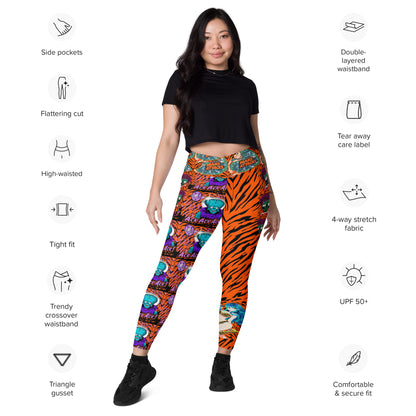 Ack Ack Ack Crossover leggings with pockets