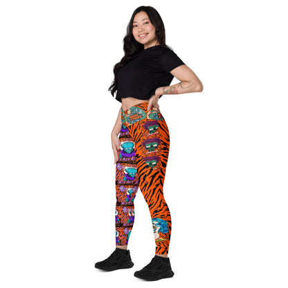 Ack Ack Ack Crossover leggings with pockets