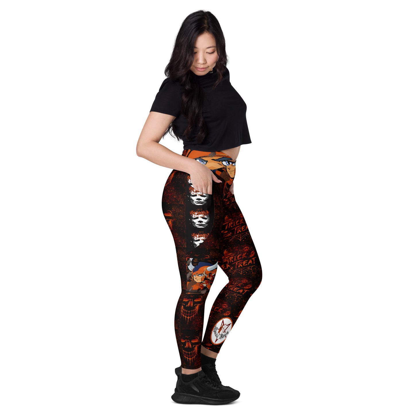 Trick 'R Treat Crossover leggings with pockets