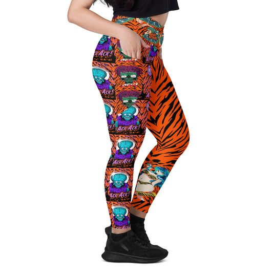 Ack Ack Ack Crossover leggings with pockets