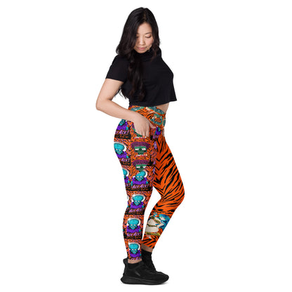 Ack Ack Ack Crossover leggings with pockets