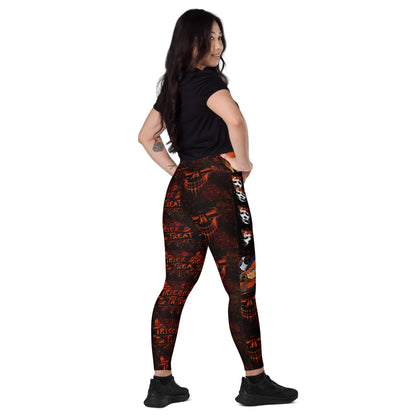 Trick 'R Treat Crossover leggings with pockets