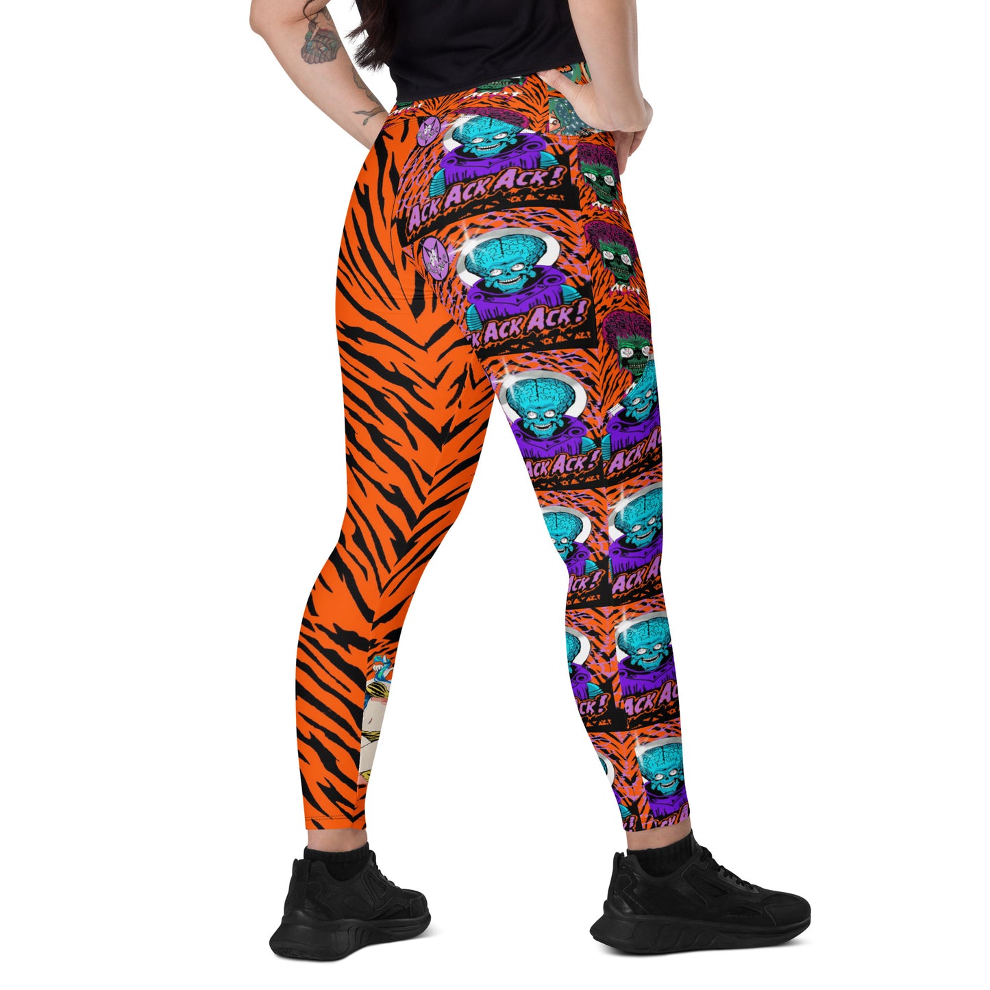 Ack Ack Ack Crossover leggings with pockets