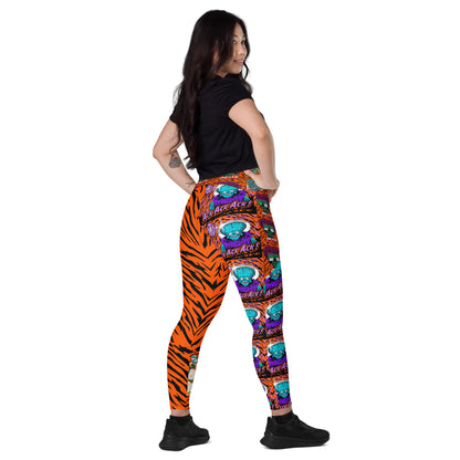 Ack Ack Ack Crossover leggings with pockets