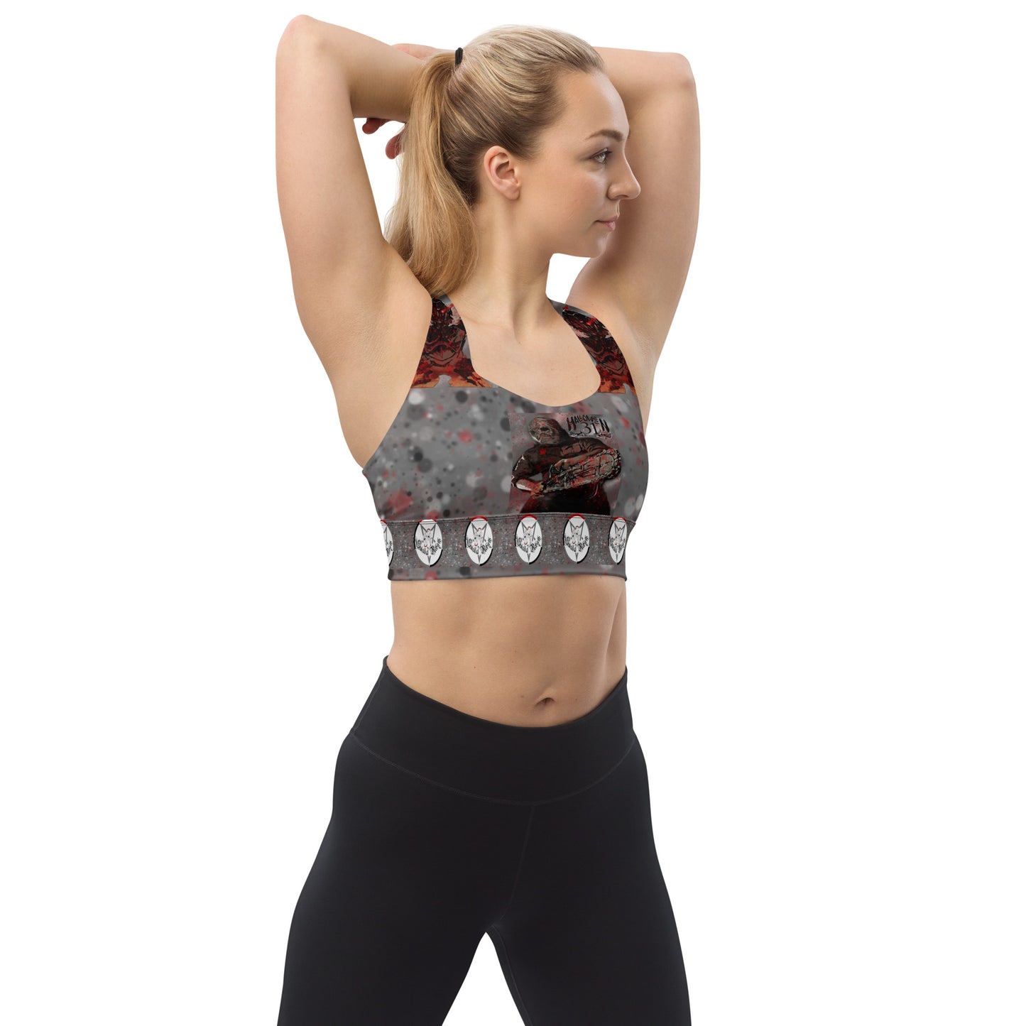 Goblin Massacre Longline sports bra