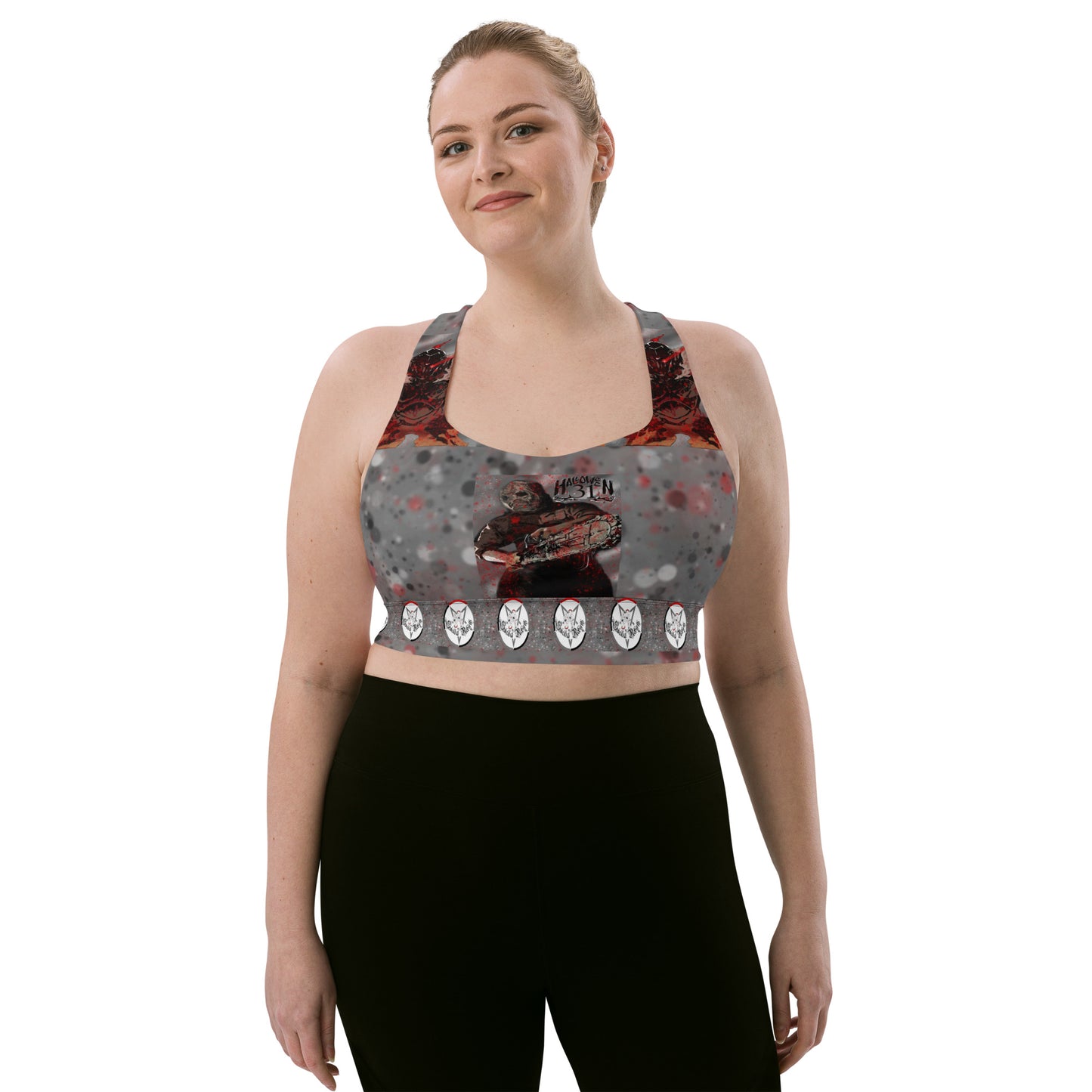 Goblin Massacre Longline sports bra