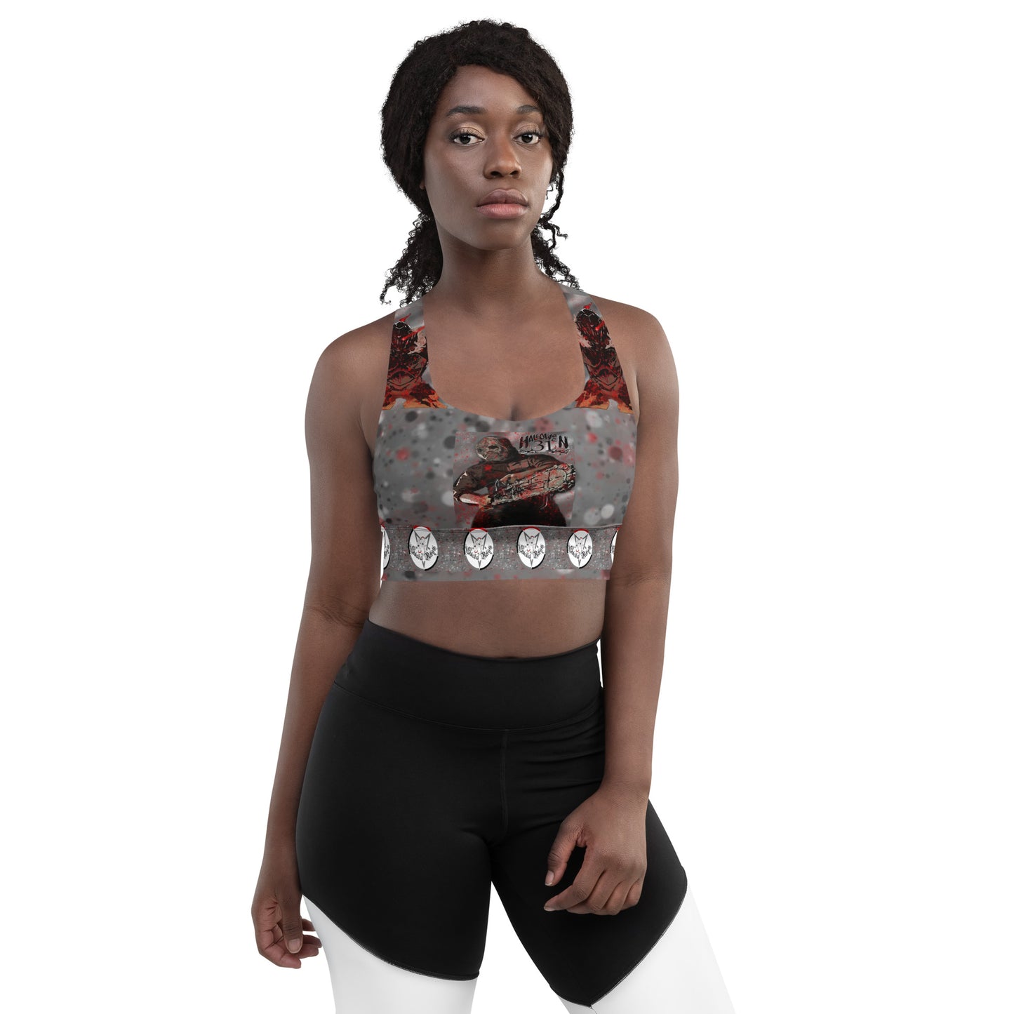 Goblin Massacre Longline sports bra