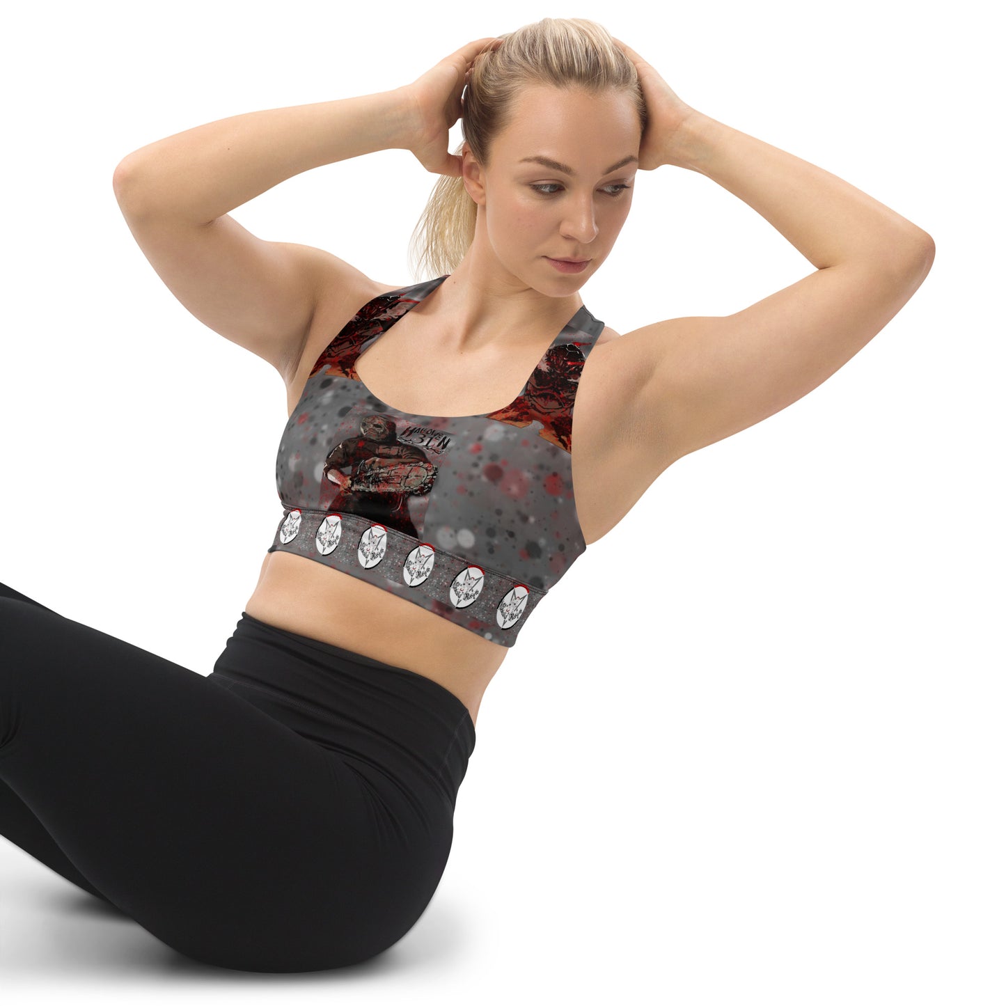 Goblin Massacre Longline sports bra