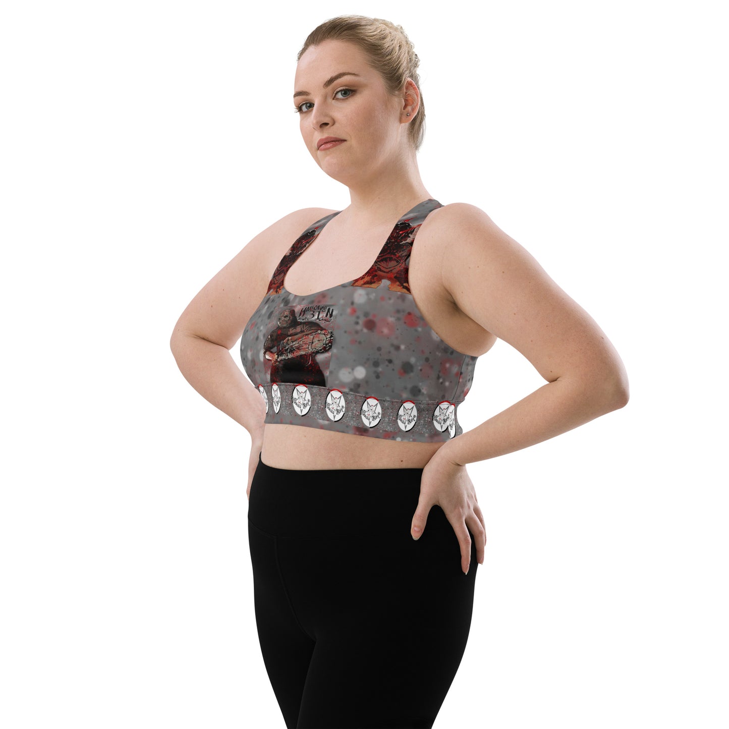 Goblin Massacre Longline sports bra