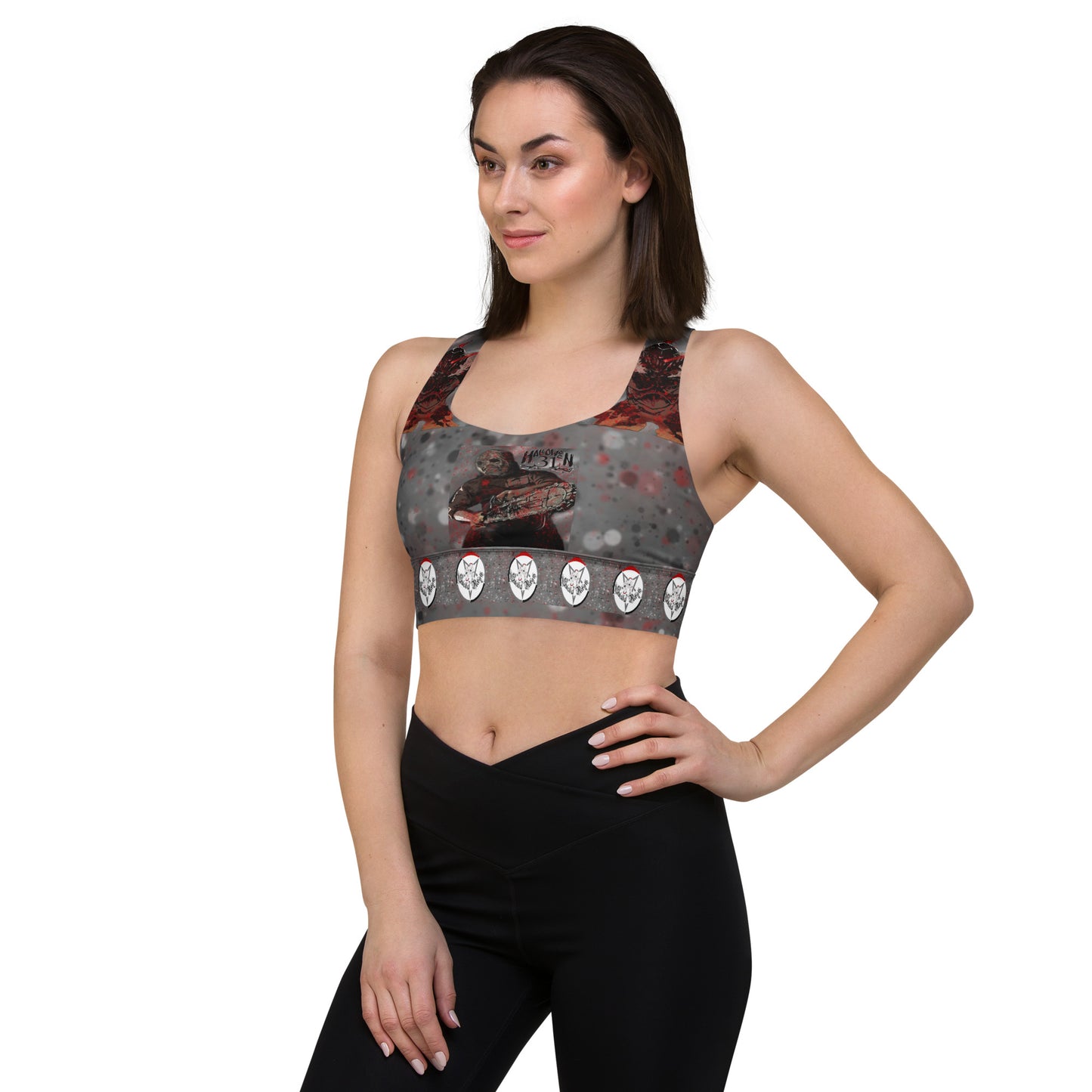 Goblin Massacre Longline sports bra