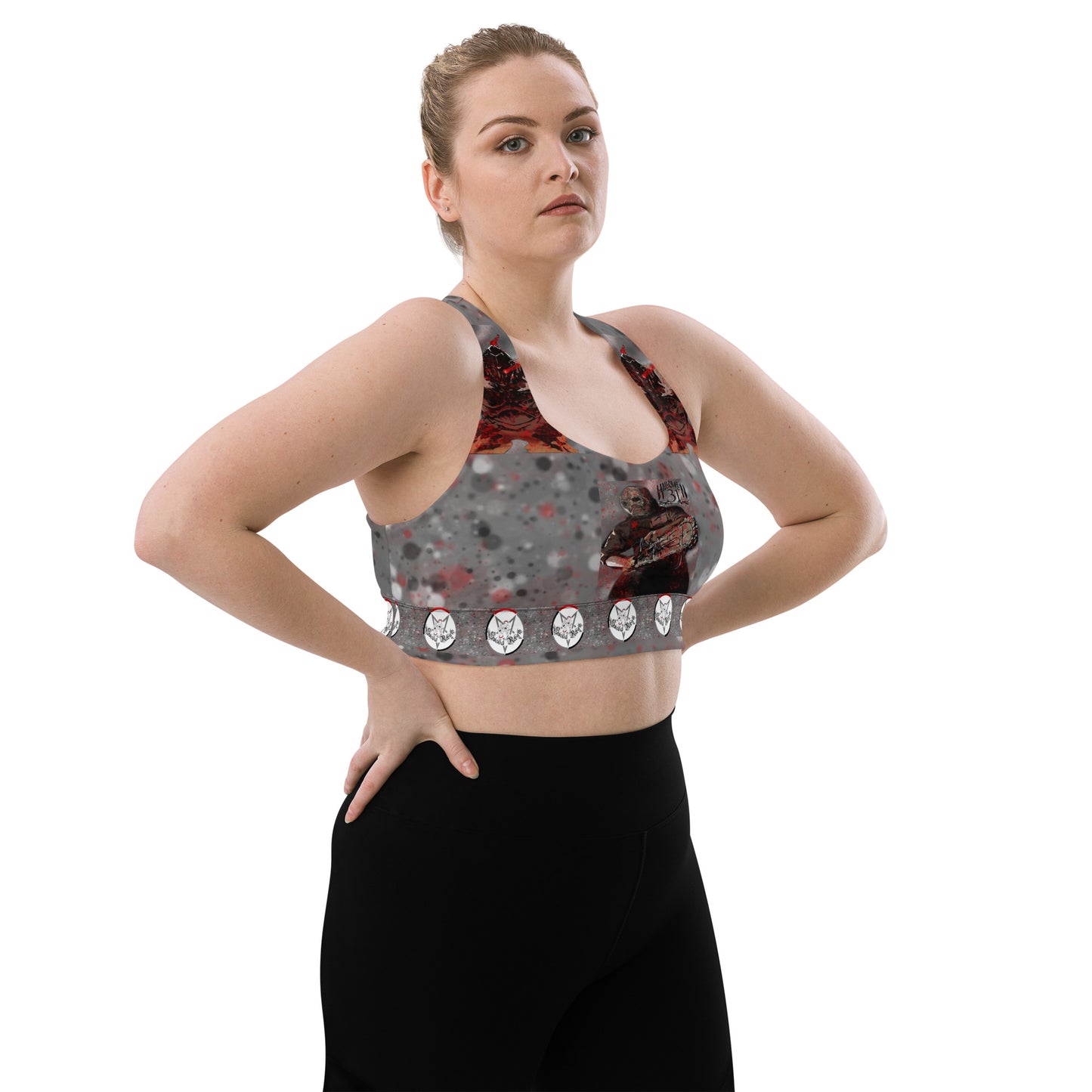 Goblin Massacre Longline sports bra