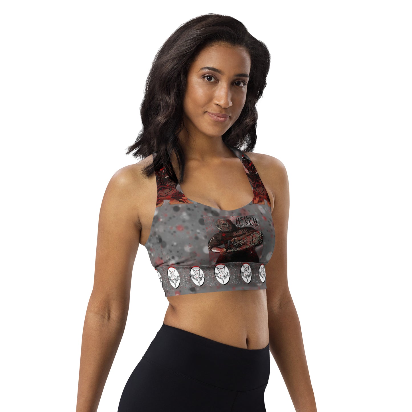 Goblin Massacre Longline sports bra