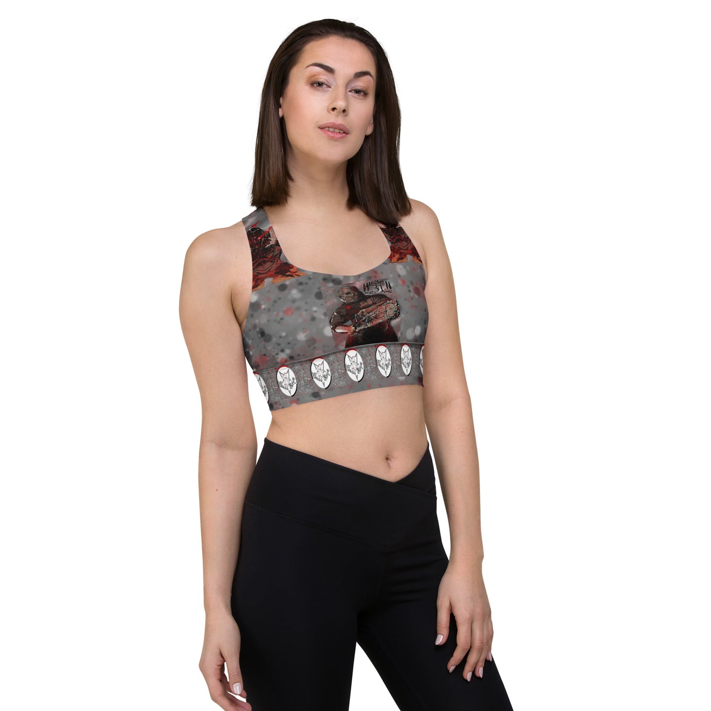 Goblin Massacre Longline sports bra