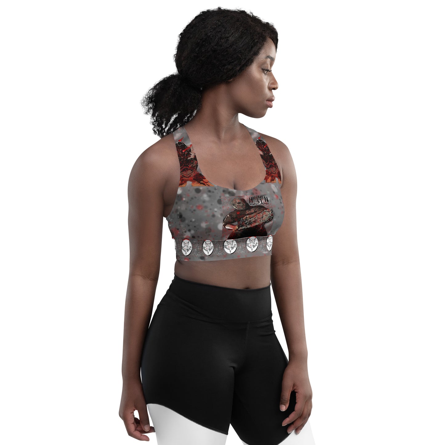 Goblin Massacre Longline sports bra