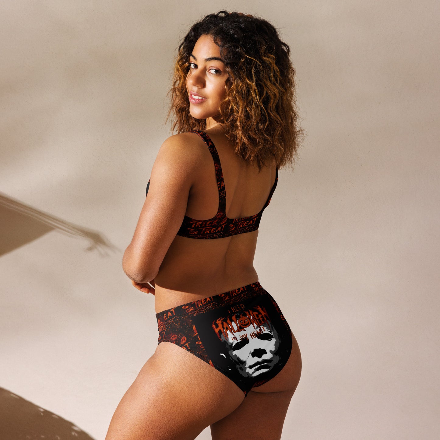 Trick or Treat Recycled high-waisted bikini