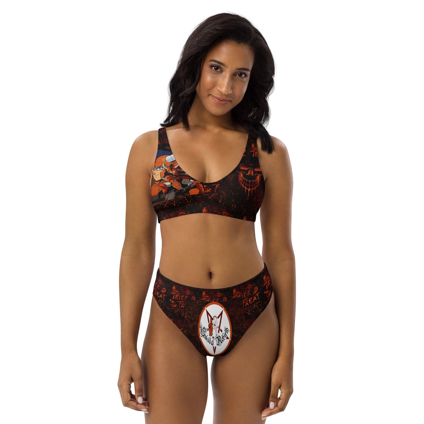 Trick or Treat Recycled high-waisted bikini