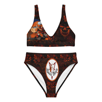 Trick or Treat Recycled high-waisted bikini