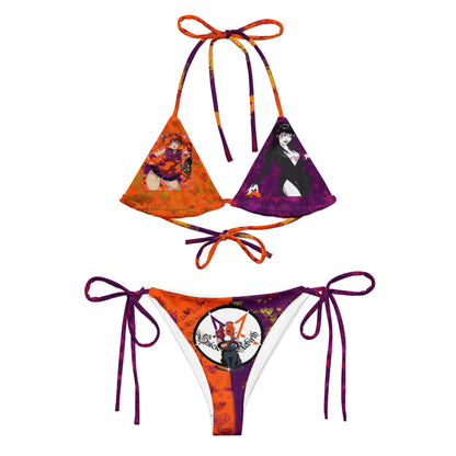 By moonlight Classic Horror All-over print recycled string bikini