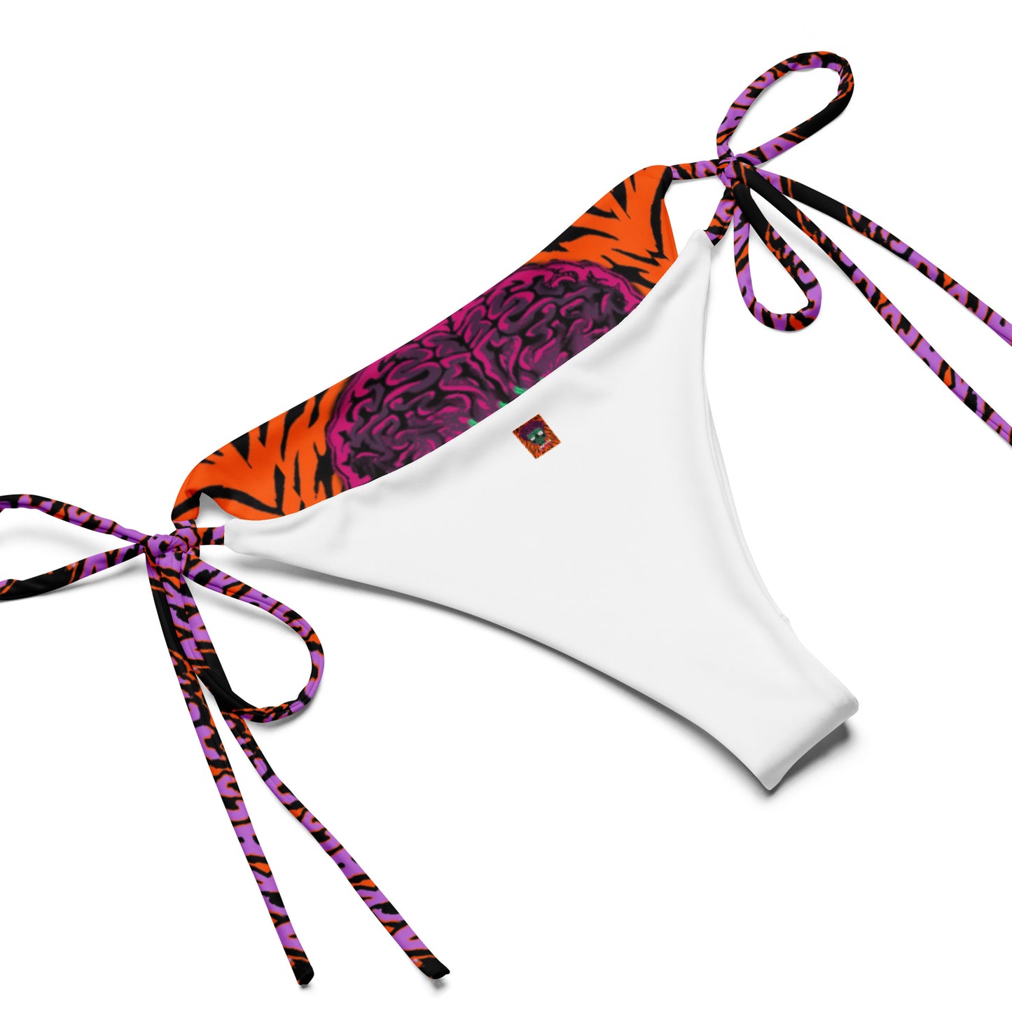 ACK ACK ACK All-over print recycled string bikini