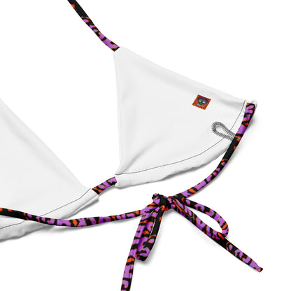 ACK ACK ACK All-over print recycled string bikini